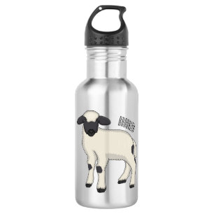 Botella De Agua Valais Blacknose ilustracion personalizado ovino