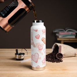 Botella De Agua Valentín Romántico Parisino
