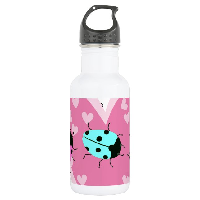 BOTELLA DE AGUA VALENTINE LADYBUGS (Anverso)
