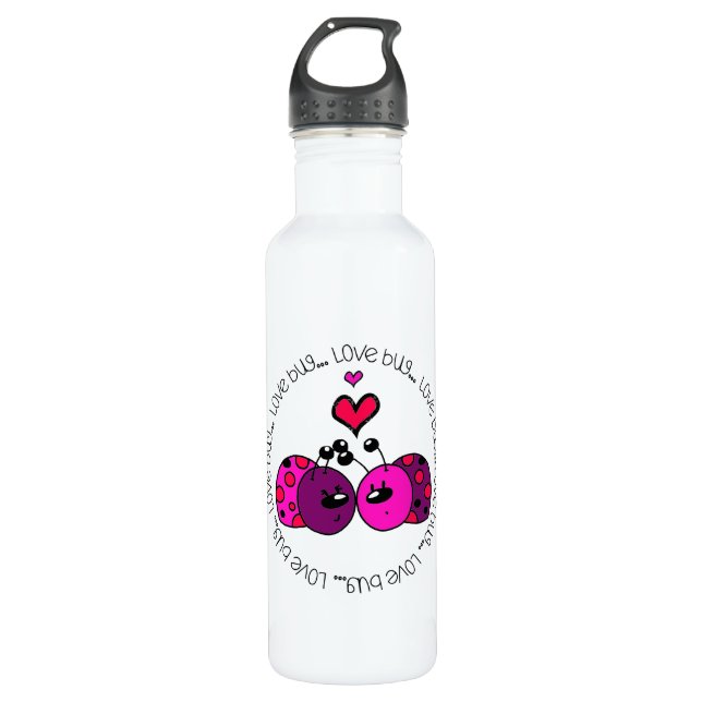 Botella De Agua Valentine Love Bug (Anverso)