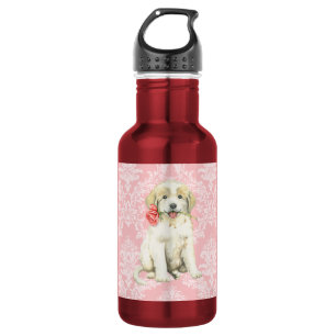 Botella De Agua Valentine Rosa Great Pyrenees