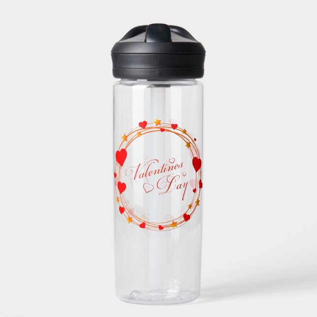 Botella De Agua Valentine's Day Circle Design-25695 (Delante)