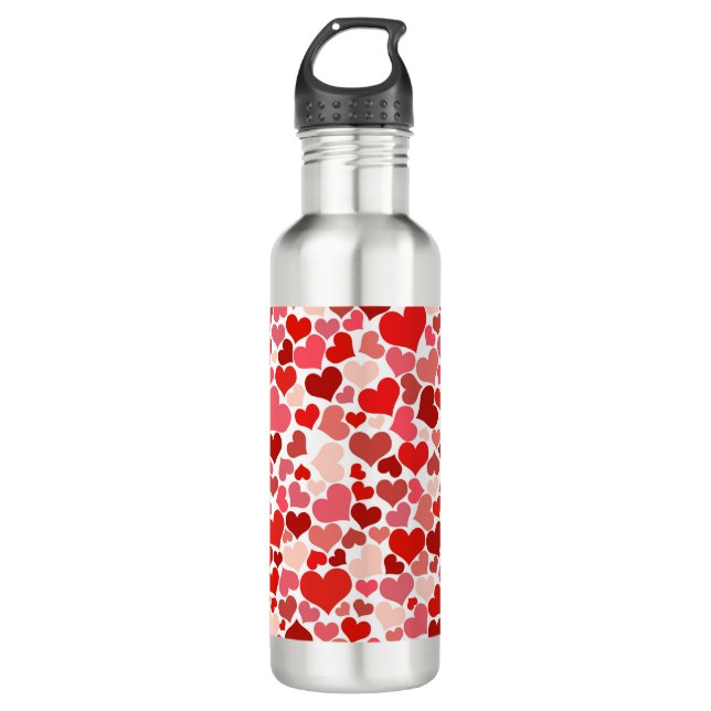 Botella De Agua Valentine's Day Hearts Pattern (Anverso)