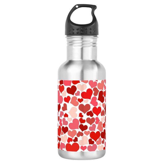 Botella De Agua Valentine's Day Hearts Pattern (Anverso)