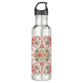 Botella De Agua Valentine's Day, Lovely Pink Flowers Pattern