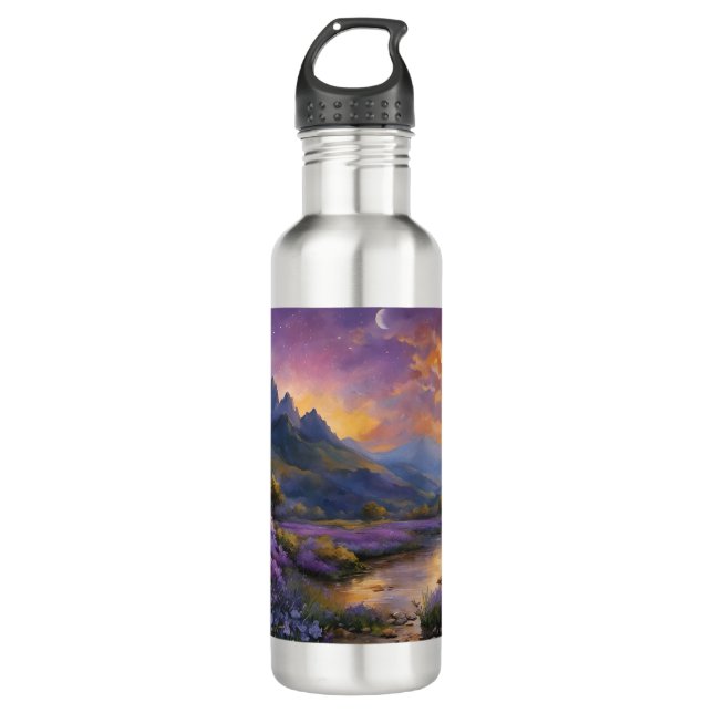 Botella De Agua Valle de Lavender al amanecer (Anverso)