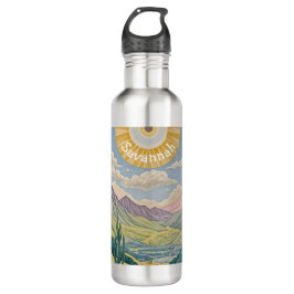 Botella De Agua Valle Tranquilo: Paisaje Pastel