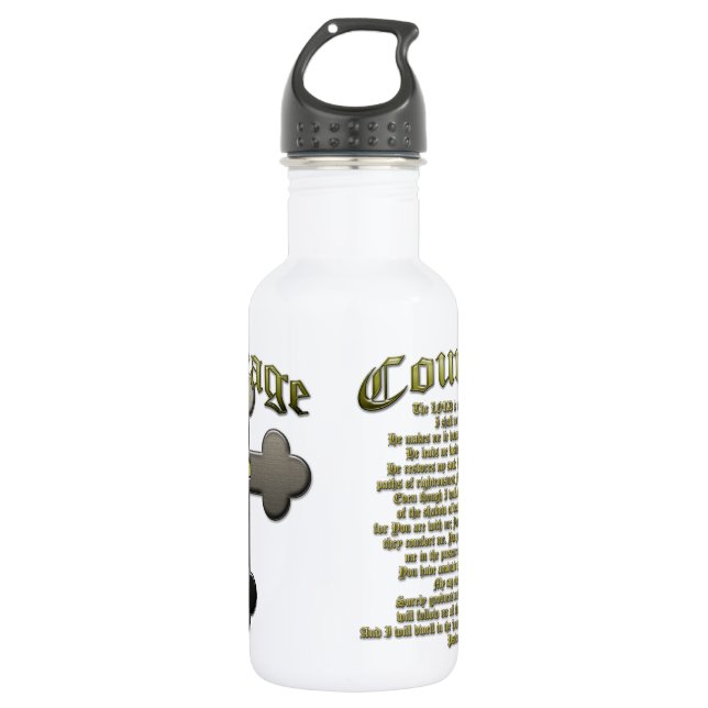 Botella De Agua Valor - salmo 23 (Anverso)