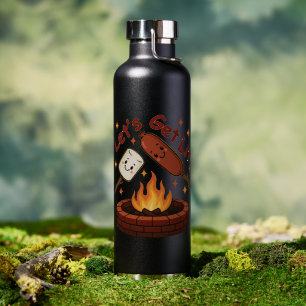 Botella De Agua Vamos a conseguir Firepit - malvavisco y perro cal
