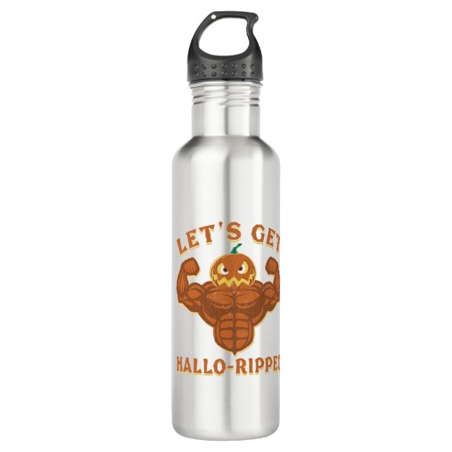 Botella De Agua Vamos a ponernos Halloween fitness (Anverso)