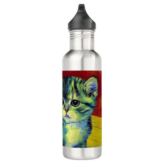 Botella De Agua Van Gogh Tabby Cat (Derecha)