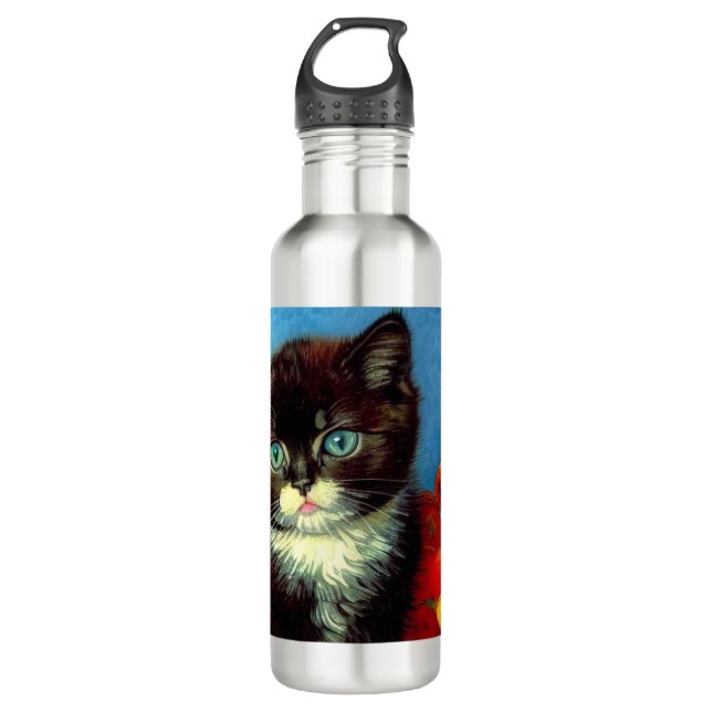 Botella De Agua Van Gogh Tuxedo Cat (Anverso)