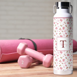 Botella De Agua Vaquera de Rodeo Rosa Coqueta Monograma Personaliz