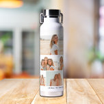 Botella De Agua Varios Collages de fotos crean su propio personal<br><div class="desc">Multi Collage de fotos Create Your Own Personalized Water Bottle incluye un collage de fotos de cinco de tus fotos favoritas y personalizado con tu nombre o texto personalizado en tipografía moderna. Perfecto regalo personalizado a la familia y amigos por cumpleaños, Navidades, Día de la Madre, Día del Padre, Abuelos,...</div>