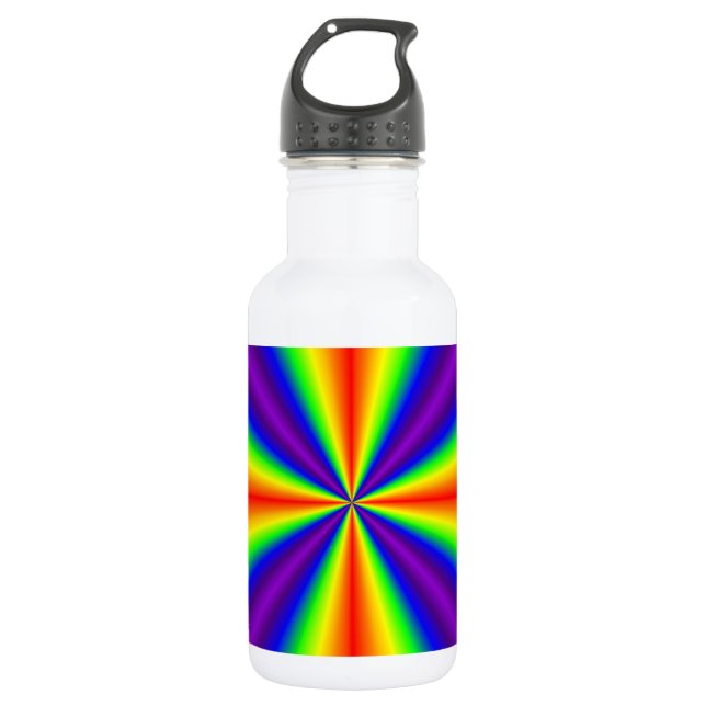 Botella De Agua Vaso de vidrio con cruz de arcoíris (Anverso)