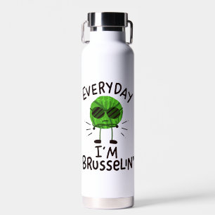 Botella De Agua Vegan Brussels Sprouts