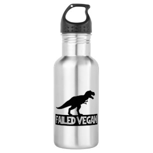 Botella De Agua Vegan fallida de T-Rex