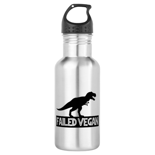 Botella De Agua Vegan fallida de T-Rex (Anverso)