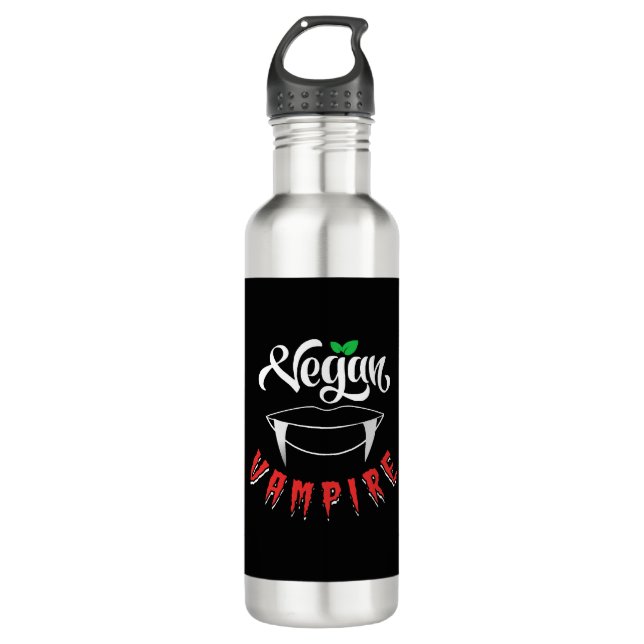 Botella De Agua Vegan Vampire (Anverso)
