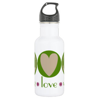 Botella De Agua Vegano del amor de la paz
