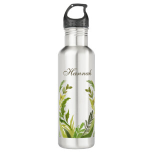 Botella De Agua Vegetación floral Profesional Minimalista de moda