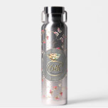 Botella De Agua Velas del 16° Aniversario Boda, Estatice<br><div class="desc">¿A ella también le encanta un toque romántico? Entonces tal vez le encantará esta botella de agua termal con mi vela original,  flor de estatice,  gráficos de flores de plata con un anillo peripunto,  ¡todo como un guiño a los regalos tradicionales del aniversario!</div>