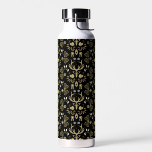 Botella De Agua Venado de arte popular escandinavo moderno