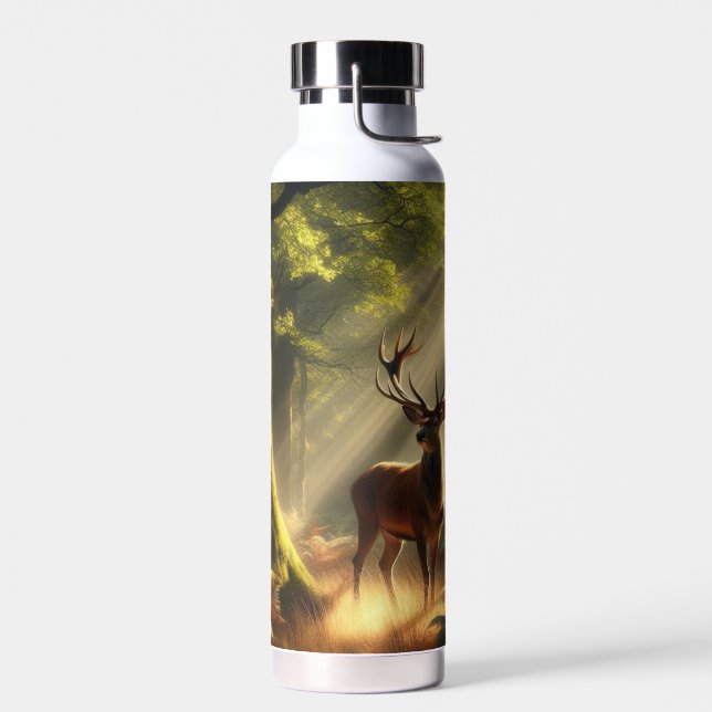 Botella De Agua Venado en el bosque matutino (Izquierdo)