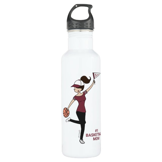 Botella De Agua Ventilador de básquetbol Avatar #1 personalizado (Anverso)