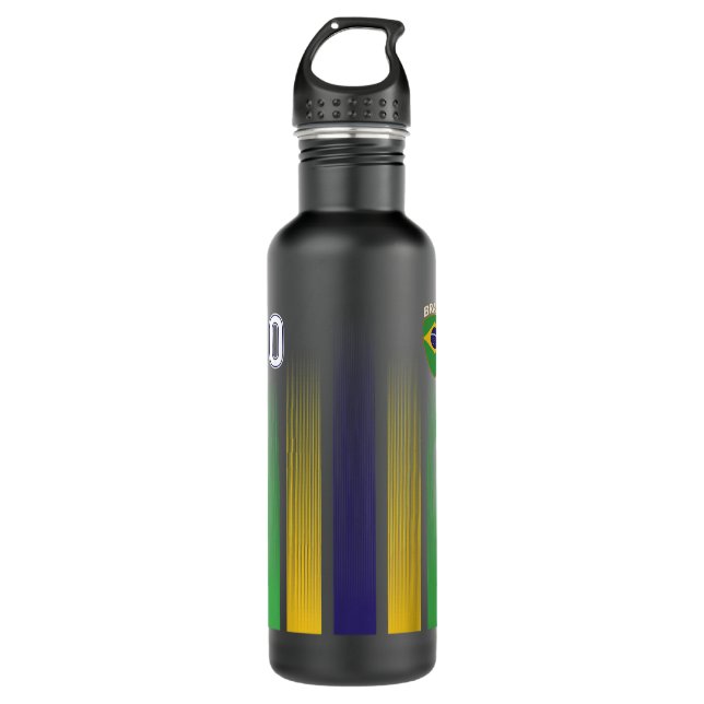 Botella De Agua Ventilador de fútbol Brasil 10 (Anverso)
