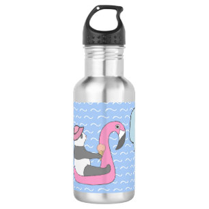 Botella De Agua Verano Panda Bird Flamingo Flota Divertida de Niño