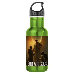 Botella de agua verde