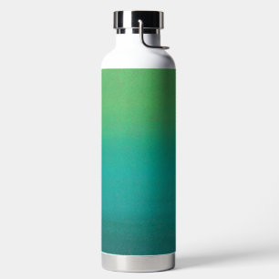 Botella de agua verde azulada/verde de Ombre