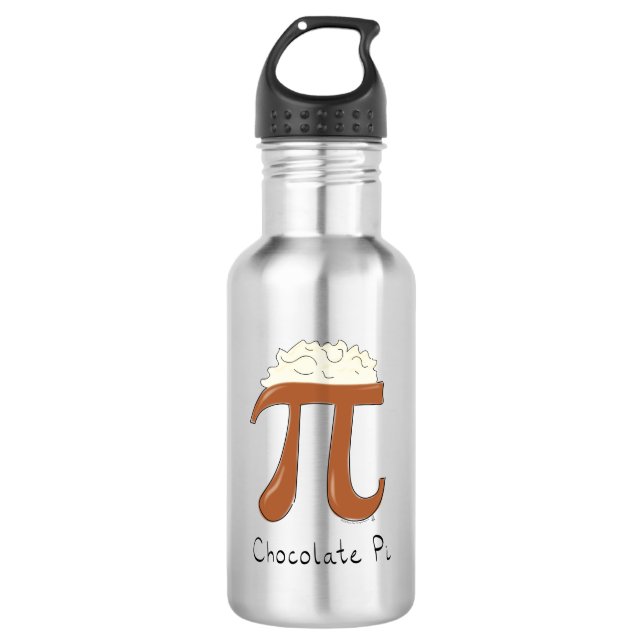Botella de agua verde del Día del Pi matemático li (Anverso)