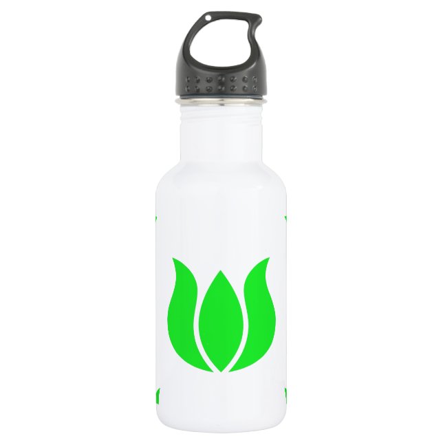 Botella De Agua Verde del modelo de la flor 5 (Anverso)