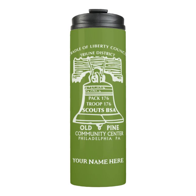 Botella de agua - verde oliva (personalizada) (Anverso)