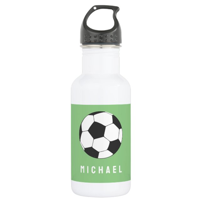 Botella De Agua Verde personalizado del futbol de moda (Anverso)