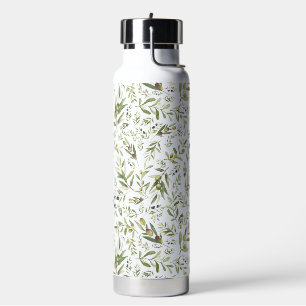 Botella De Agua Verde Salvia Acuarela Francés Chic Olivos Campestr