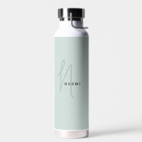 Verde salvia | Personalizado Monograma Nombre de g