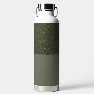 Botella de agua verde superior, escamada por el pe