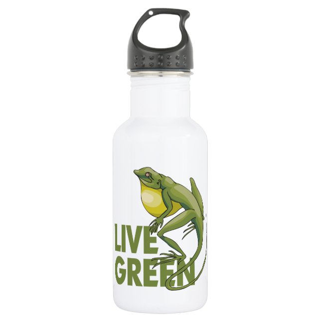 Botella De Agua Verde vivo (Anverso)