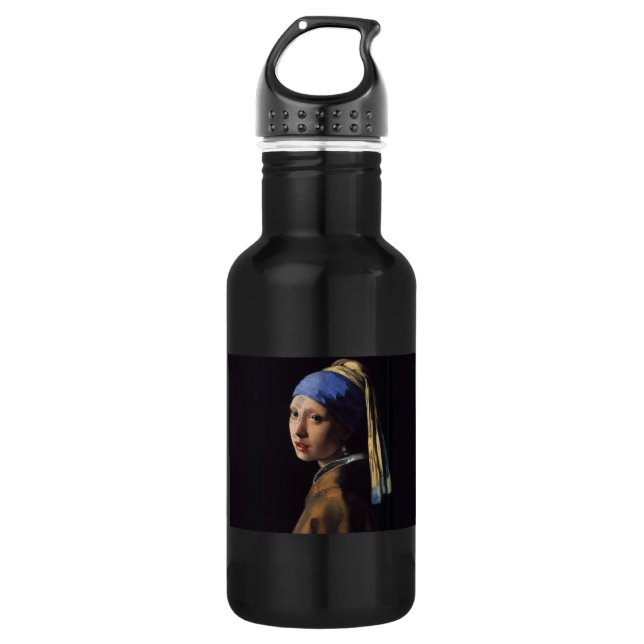 Botella De Agua Vermeer Chica Pearl Earring Masterpiece Pintura (Anverso)