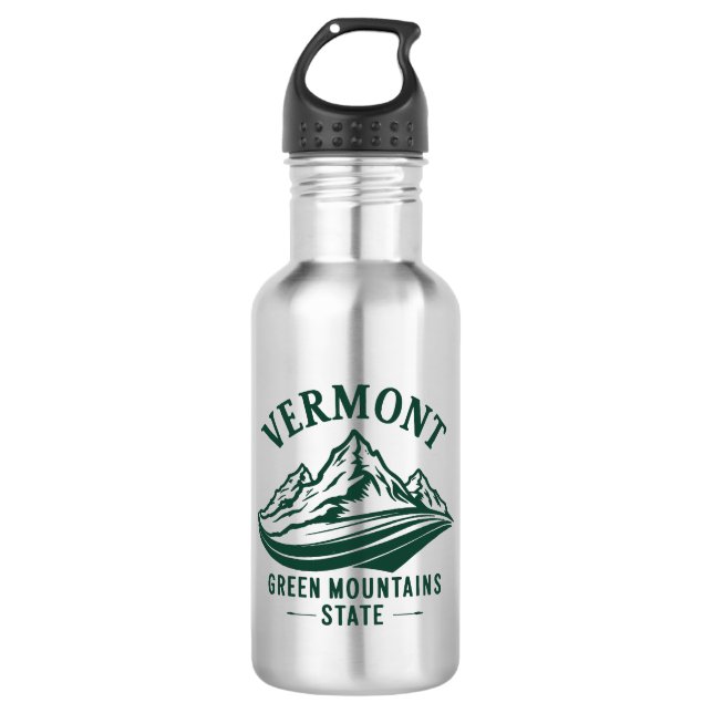 Botella De Agua Vermont El estado de la montaña verde (Anverso)