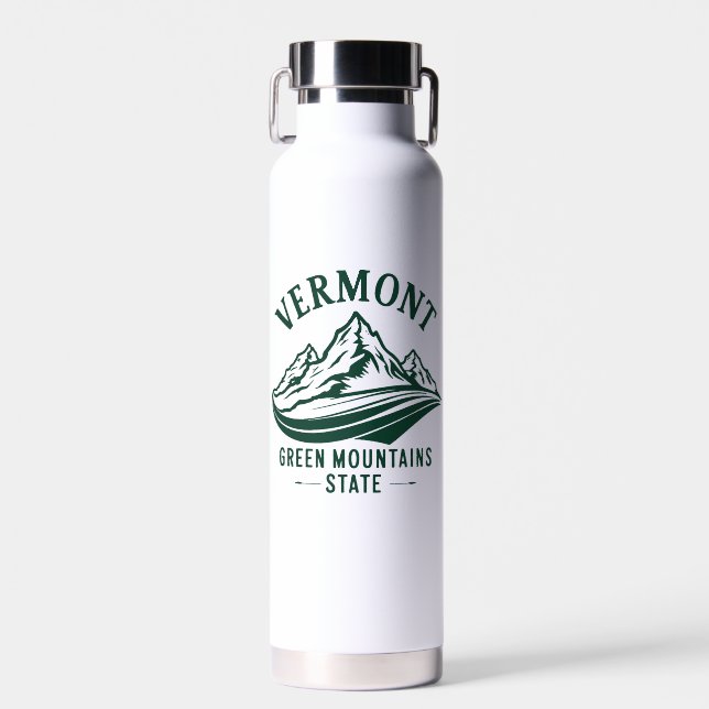 Botella De Agua Vermont El estado de la montaña verde (Delantero)