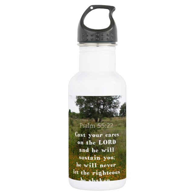 Botella De Agua Verso inspirador de la biblia (Anverso)