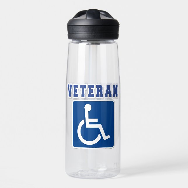Botella De Agua Veterano discapacitado (Delante)
