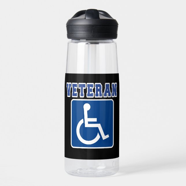 Botella De Agua Veterano discapacitado (Delante)