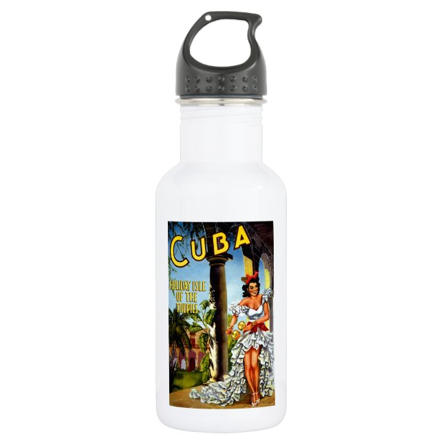 Botella De Agua Viaje de bailarina cubana (Anverso)