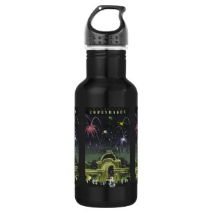 Botella De Agua Viaje de la Vintage de Copenhague