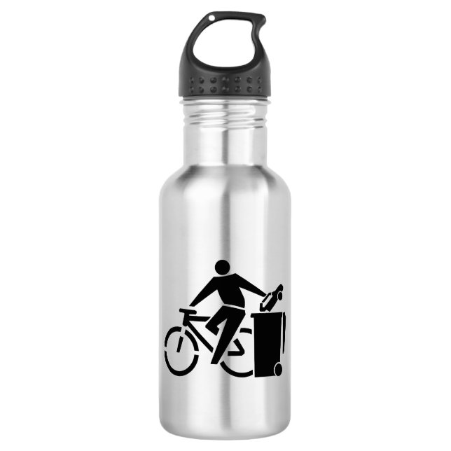 Botella De Agua Viaje En Bicicleta, Trague Su Coche (Anverso)
